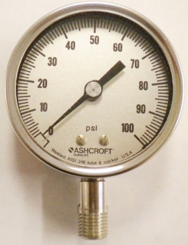 Ashcroft pressure gauge 2c594  0-100 psi for sale