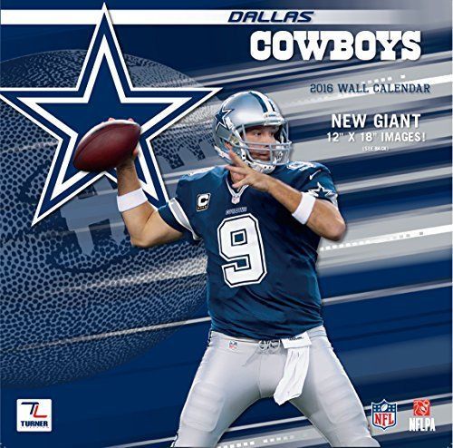 Turner Dallas Cowboys 2016 Team Wall Calendar, September 2015 - December 2016,