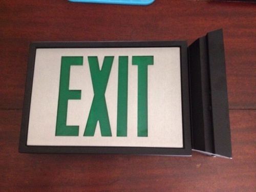 NEW EXIT SIGN DOUBLE FACE GREEN ALUMINUM LIGHT UP