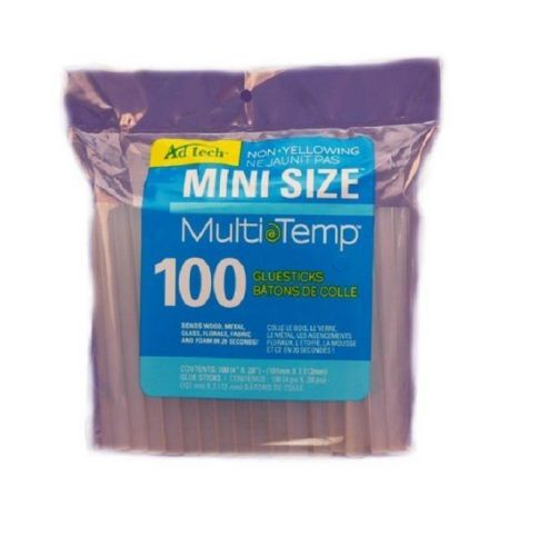 Ad Tech Multi-Temp Mini Size 4 Glue Sticks 100 Ct All-Purpose Adhesive Capable