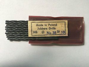 Jobber Drill #38 HSS .1015 Dia. 10 Pack