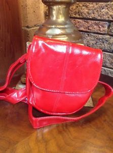 HIPZBAG 5.5&#034; x 5.5&#034; x 1&#034; Multifunctional Travel Hipster Bag Red Patent