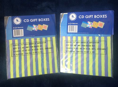 Decorated Gift CD DVD Boxes Cardboard SLEEVES 2 Pkgs 8 Sleeves 4 Designs
