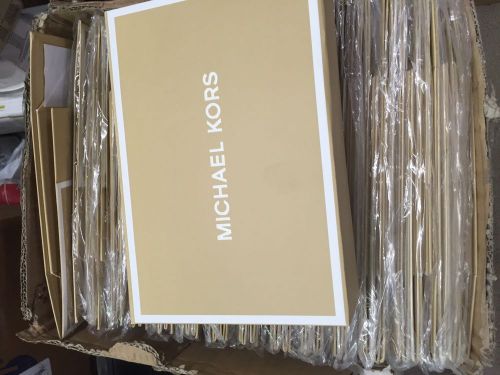 10 MICHAEL KORS GIFT BOXES CASE 9 X 6 1/4&#034; X 2 3/4&#034; PACKAGING Gold Nice Box
