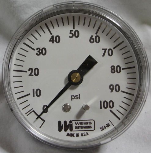 Weiss Instruments 0-100 PSI Gauge Model 554-24 Made in USA