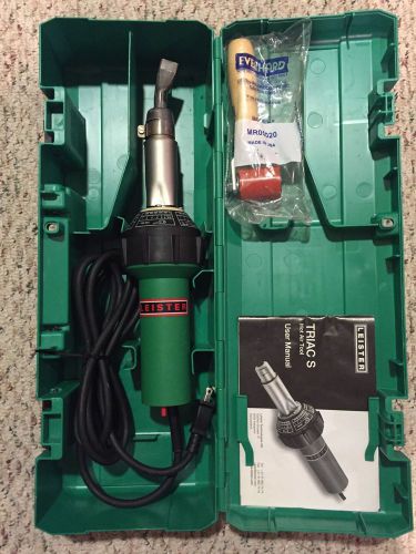 Leister Heat Gun 20MM Nozzle With Case Manual &amp; New Seam Roller