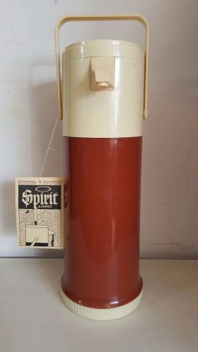 SPIRIT AIRPOT VTG PUSH PUMP COFFEE TEA VACUUM HOT DISPENSER CONTAINER THERMOS