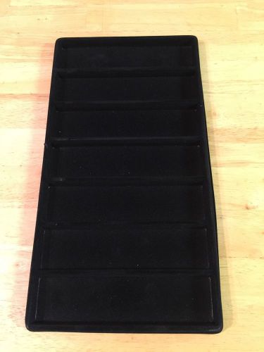 Black velvet lined plastic jewelry insert-tray liner only- set of 3 for sale