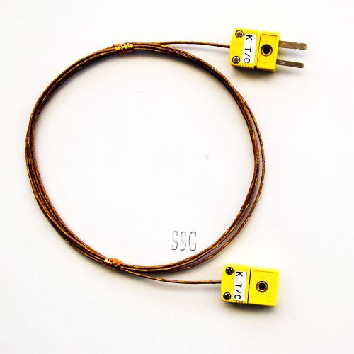 SSG K Type Thermocouple Probe 3FT(1M) Extension Cable with Mini K Plug