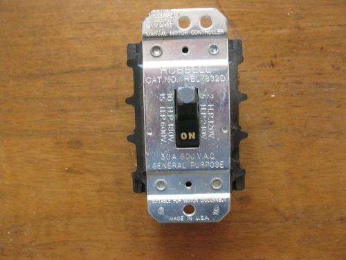 BRYANT/HUBBELL 30002D 30A-600V 2-POLE MANUAL MOTOR DISCONNECT SWITCH