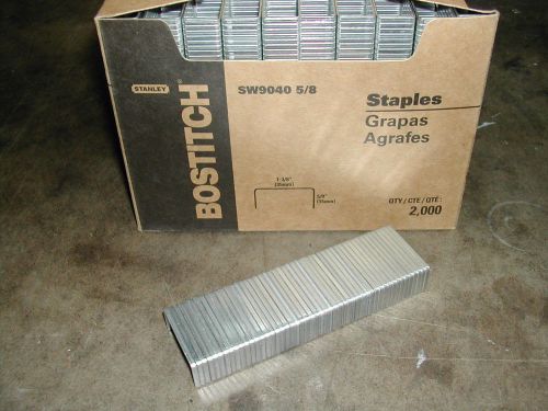 Bostitch SW9040 5/8&#034; Carton Closing Staples Box Sealing (2,000) 1 3/8&#034; Wide