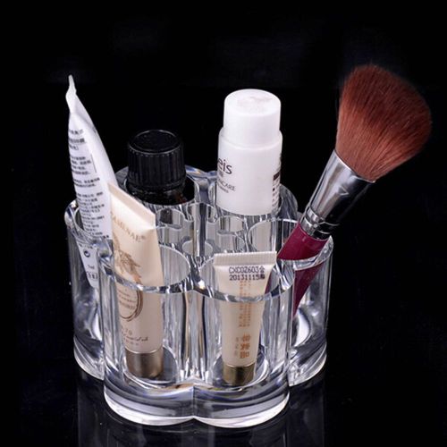 Durable plum flower clear makeup mascara lipstick brush storage holder case box for sale