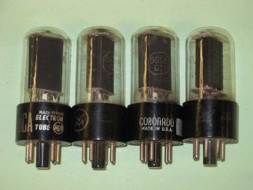 50L6 GT AUDIO GUITAR AMPLIFIER HAM RADIO tube - lot of (4)