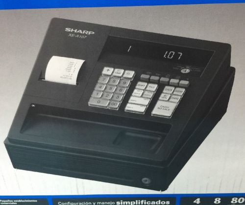 XE A107 Cash Register, Drum Printer, 80 Lookups, 4 Clerks, LED NEW in box (3T)