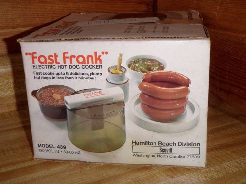 Vintage Fast Frank Electric Hot Dog Cooker Table Counter Scovill Hamilton Beach