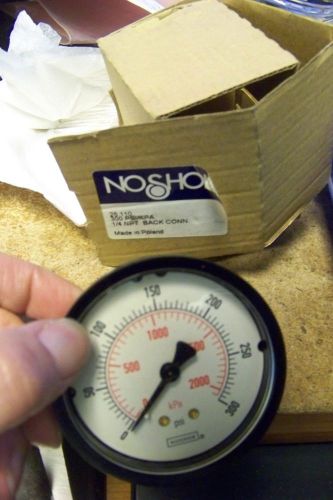 New noshok 25.110.60 psi pressure gauge, 2-1/2 inch dial 0-60 psi lm for sale