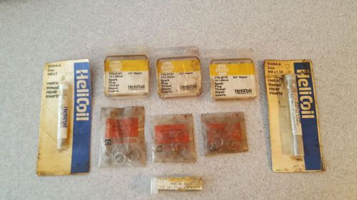 Lot set of 62 helicoil inserts m 6 x 1  m 8 x 1.25  m 14 x 1.25 spark plug for sale