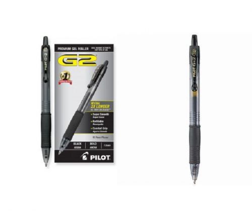 1 Pilot G2 Premium GEL ROLLER PEN 1.0 mm BOLD Retractable &amp; Refillable Black Ink