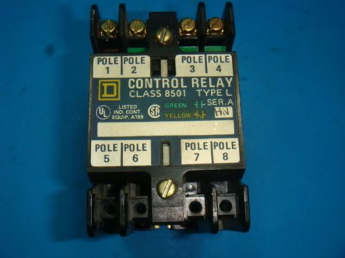 NEW SQUARE D AC MAGNETIC RELAY, 8501 LO-40, WITH CLASS 9998 CRL801 COIL, NNB