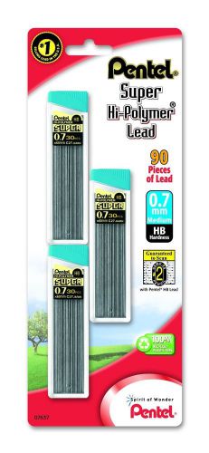 Pentel Super Hi-Polymer Lead Refill , 0.7 mm Medium, HB, 90 Pieces of Lead