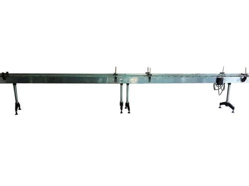 20&#039; L x 4.5&#034; W Sanitary Raised Belt Conveyor System, Inline, Linear
