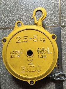 Endo kogyo spring balancer mod. ew-5, cable travel 1.3 m for sale