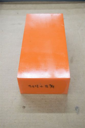 Urethane Block 3&#034;X4&#034;x11.75&#034; 80A Durometer Orange Bar Polyurethane Acrotech