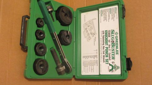 Greenlee 7238sb slug-buster knockout kit with ratchet wrench 1/2&#034; thru 2&#034; for sale