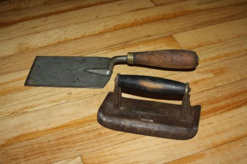 Trowel with Brass Collar &amp; Edging Trowel No. 100 by E.C. Stearn and Co.