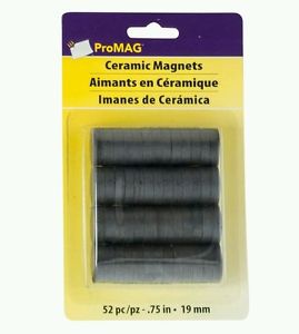 MAGNETS Round Ceramic Disc Strong Refrigerator Craft 3/4&#034; 4 x 52 ct Magnets