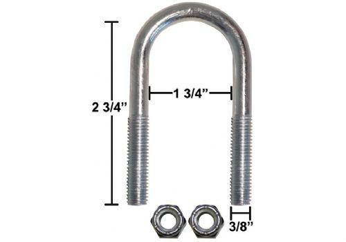 U-bolts 1 3/4&#034; x 2 3/4&#034;x 3/8&#034; -- stainless steel #ub812 for sale