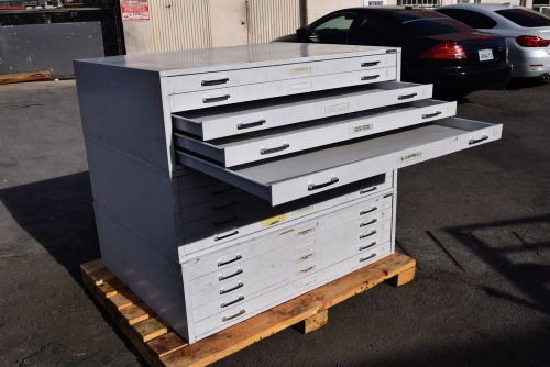 Qty 15 Flat File Steel Cabinet Mayline C 50&#034; x 38-3/4&#034; ID-Filing Art Plans Plan