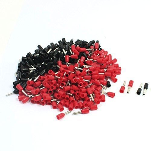 uxcell 16AWG Wire E1508 Pre Insulate Ferrules Terminals Red Black for 380Pcs