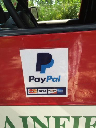 PayPal Here sticker  laminated, magnetized, sticky back