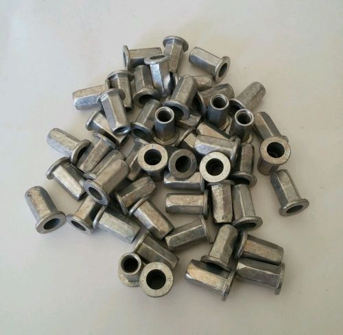 50pc rivnut hex fasteners 1/4&#034;-20 x 5/8&#034; blind rivet nut for sale