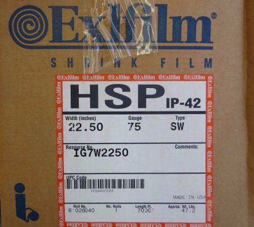 Exlfilm Heat Shrink Wrap Film 75 Gauge 22.5 Inches IP-42 7000 Feet Roll 47 LB