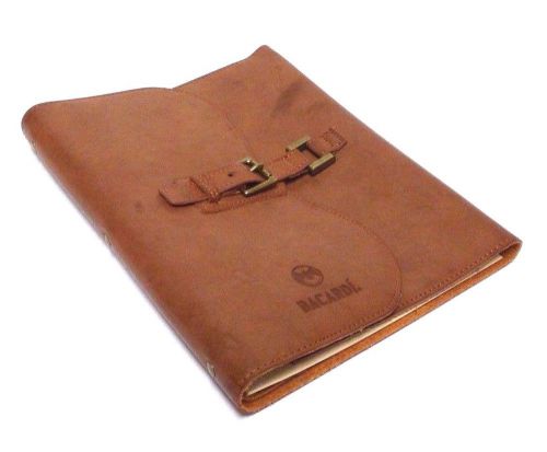 Vintage Brown Leather Portfolio Notepad Document Organizer Folder Tablet case 01