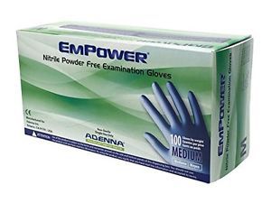 Adenna Empower 8 mil Nitrile Powder Free Exam Gloves (Blue, Medium)