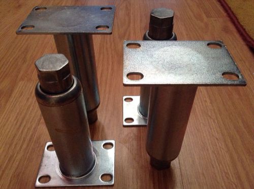 New set of 4 Commercial Kitchen Legs 6&#034; Adjustable to 7&#034;