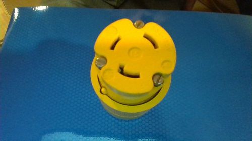 Ge yellow nylon locking plug, , nema l5-30r, 125v, 30a, new-old-stock for sale