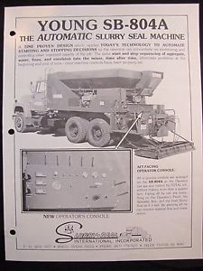 YOUNG SB-804A SLURRY MACHINE &amp; 2 OTHERS TOUTING THE BENEFITS OF SLURRY SEAL 1975