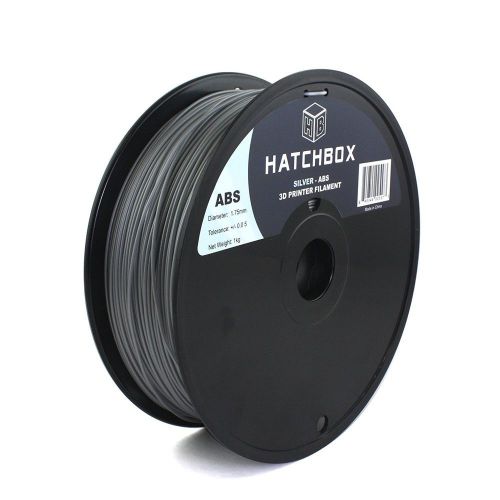 HATCHBOX 3D ABS-1KG1.75-SLV ABS 3D Printer Filament, Dimensional Accuracy +/- 0