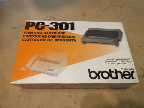 Lot of TWO (2) Genuine Brother PC-301 Fax/Printer Cartridge Retail Packaging New