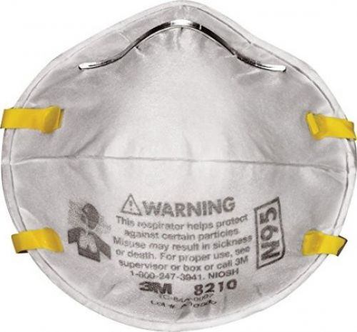 3M Dust Respirators 8210 Plus, N95, 20-Pack