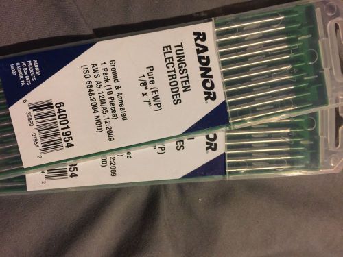 Radnor pure tungsten electrodes 1/8&#034; by 7&#034; for sale