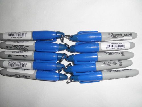 10 blue sharpie markers mini for sale