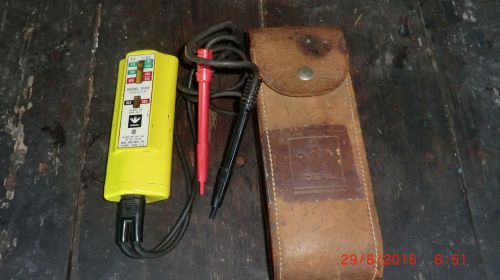 Ideal Voltage Tester Meter 61-065 with Leather Carrying Case