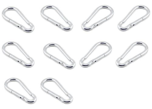 1/4&#034; electro galvanized spring snap links - 10 (ten) pack 2 7/16 inches long for sale