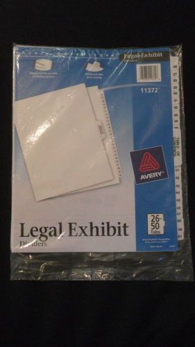 Avery Advantages Legal Exhibit Dividers 26-50 Reinforced Tabs Unpunched 11372