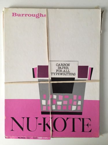 Vtg Carbon Paper Nu-Kote Partially Used Approx 80 Sheets Black 8.5x11